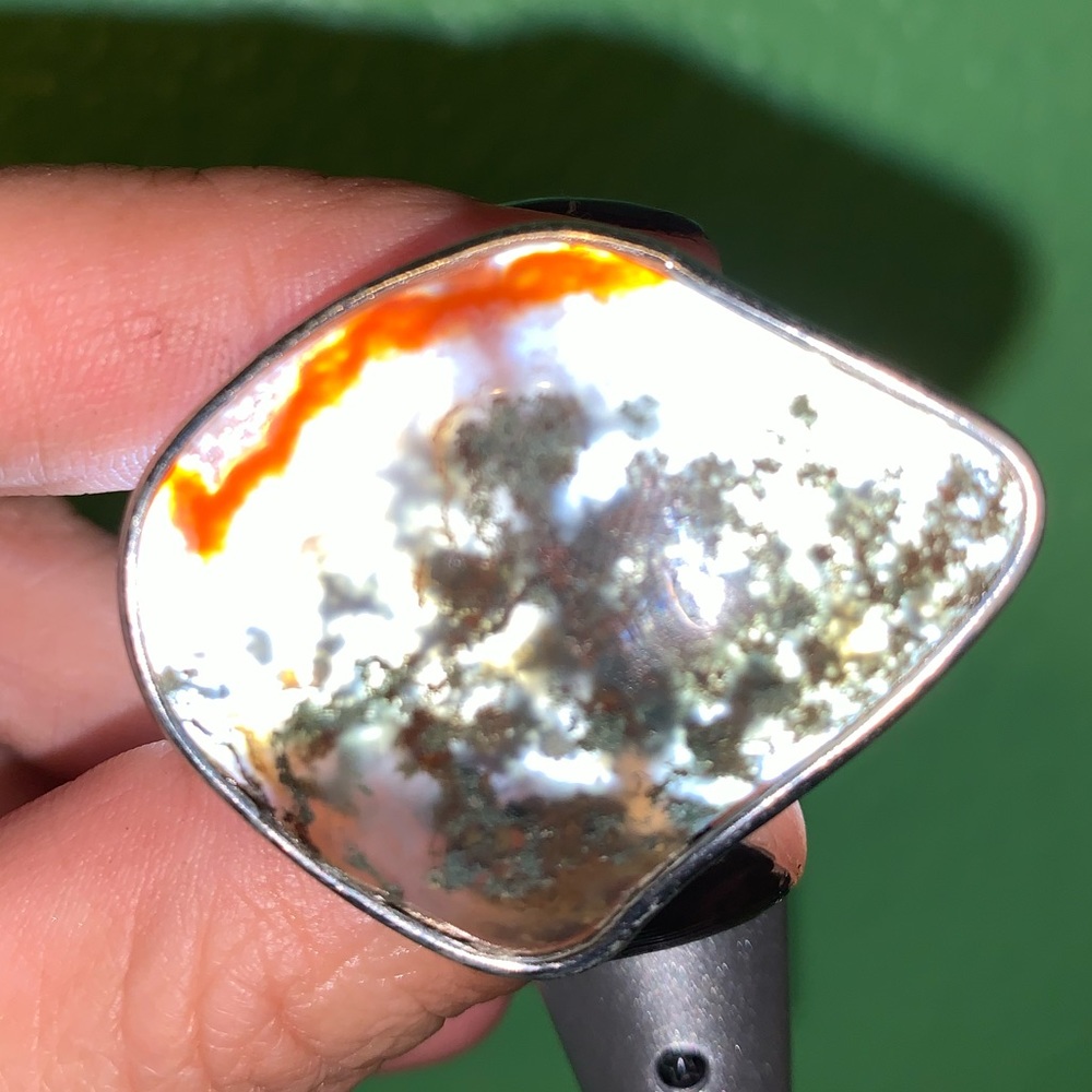 One of a kind Natural Stone Statement Ring.